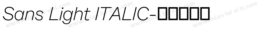 Sans Light ITALIC字体转换